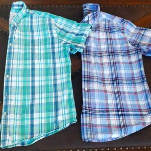 Mens- St. John's Bay button up. Green XL Blue L